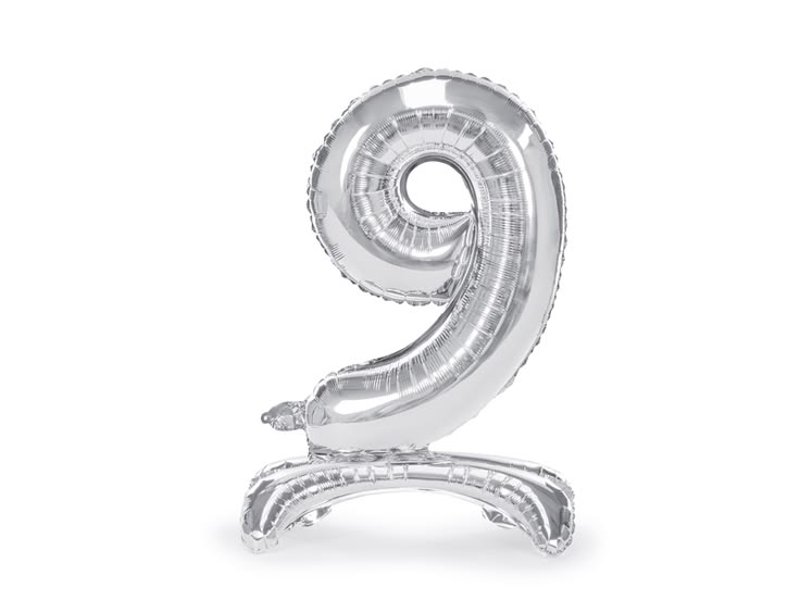Standing Foil Balloon Number “9”
