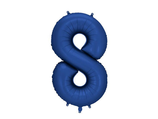 Фолиев балон цифра „8“ – тъмносин