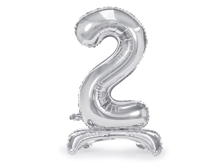 Standing Foil Balloon Number “2”