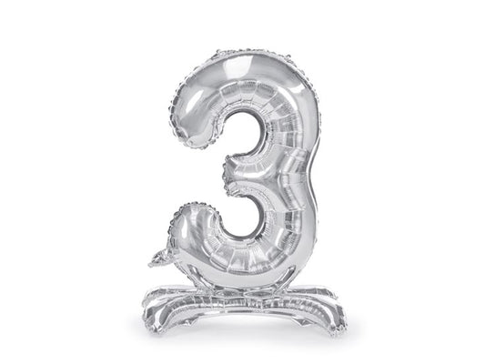 Standing Foil Balloon Number “3”