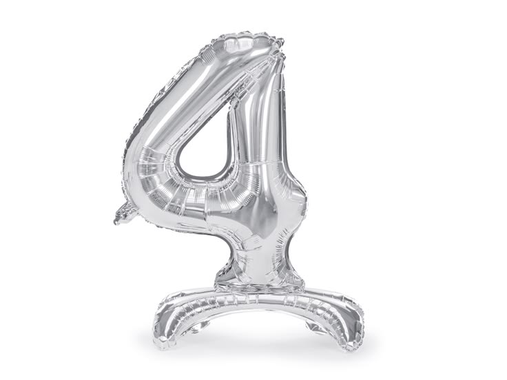 Standing Foil Balloon Number “4”