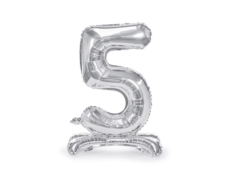 Standing Foil Balloon Number “5”