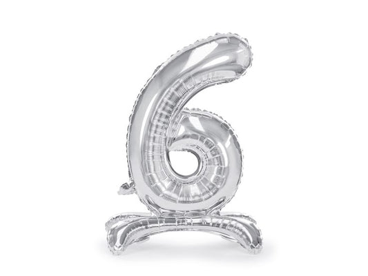 Standing Foil Balloon Number “6”