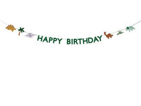 Банер „Happy Birthday“ с динозаври