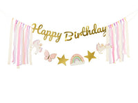 Парти банер „Happy Birthday – Еднорози“