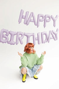 Фолиев балон-надпис „Happy Birthday“