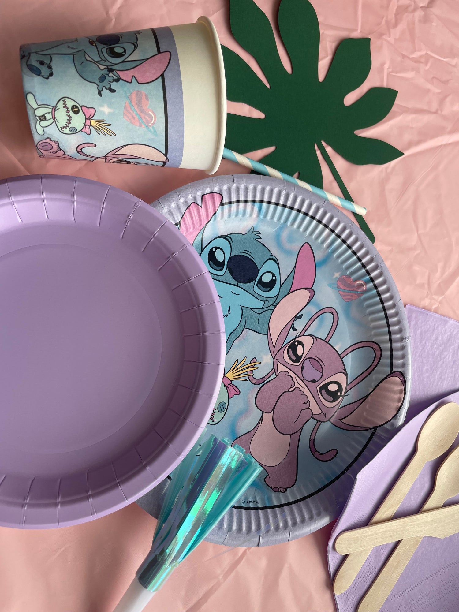 Party Set for 1 Child "Stitch & Angel"